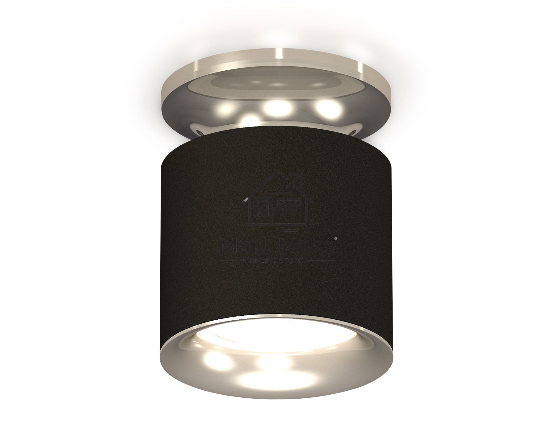 Светильник Ambrella Light XS7402083 SBK/PSL черный песок/серебро полированное MR16 GU5.3 (N7927, C7402, N7012)