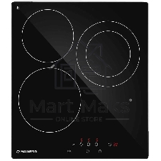 Электрическая варочная поверхность Maunfeld AVCE4532DBK, 3 конфорки, с зоной расширения, стеклокерамика, 5000 Вт
