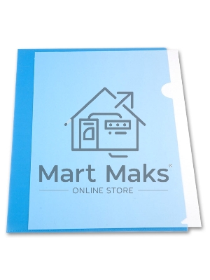 Папка-уголок Бюрократ -E310/1BLU A4, пластик, 0.18мм, синий