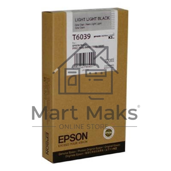 Картридж струйный Epson C13T603900 светло-серый для Epson Sty Pro 7800/9800/7880/9880 (220мл)