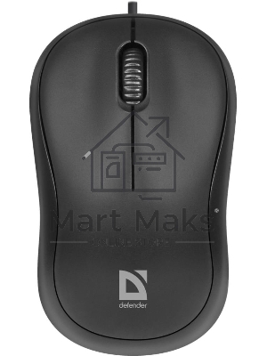Мышь проводная Defender Patch MS-759 черный, 1000 dpi, USB, кнопки - 3