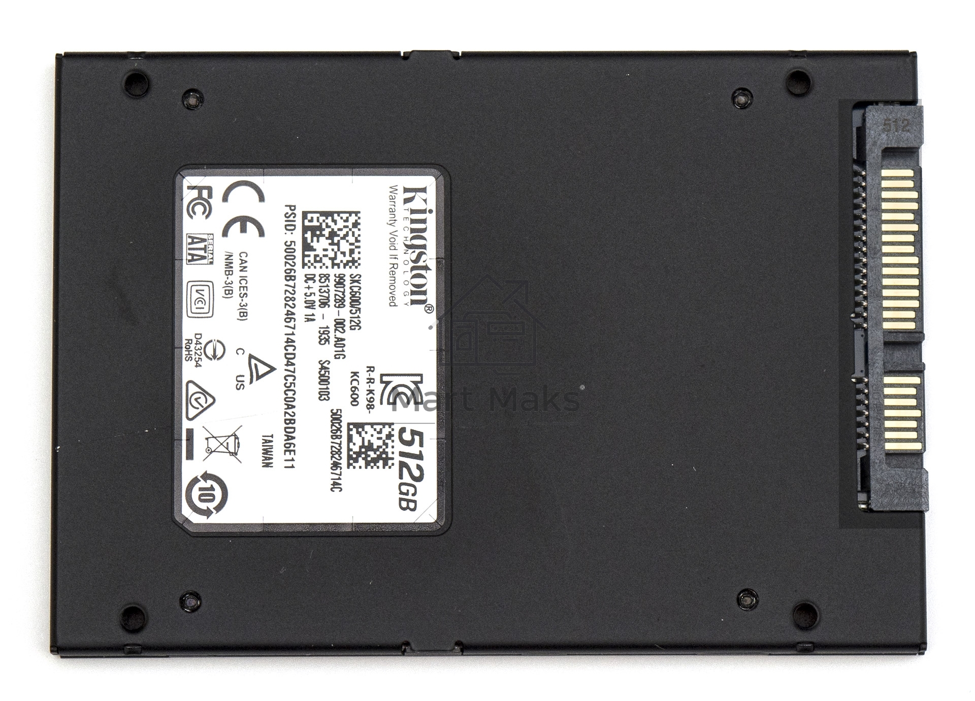 Накопитель SSD Kingston KC600, 512GB, 2.5