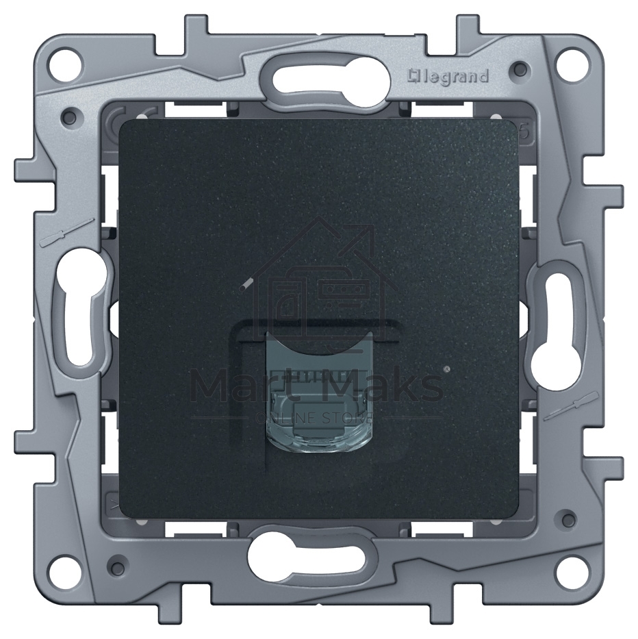 Розетка Legrand ETIKA RJ45 6 UTP антрацит 672653