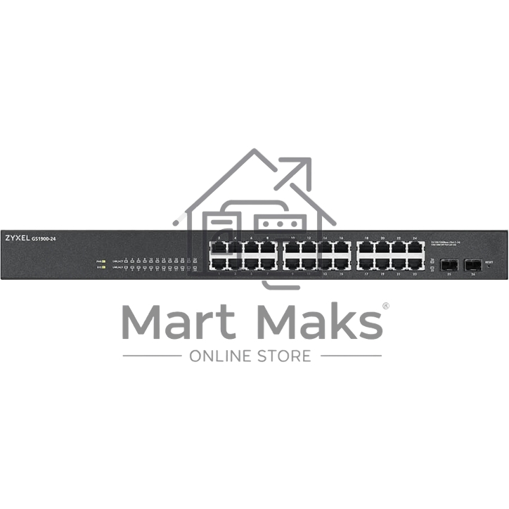 Коммутатор Smart L2 Zyxel GS1900-24, rack 19