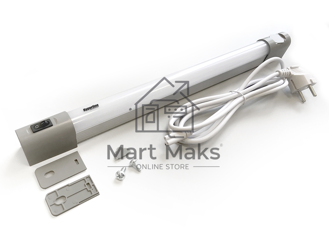 Осветительная панель Hyperline TL19-LED-10W-EU 19 дюймов, LED 10W, 110/220V, 19 дюймовое крепление+ магнитное крепление, 485х31х48мм, длина кабеля 2м, евровилка