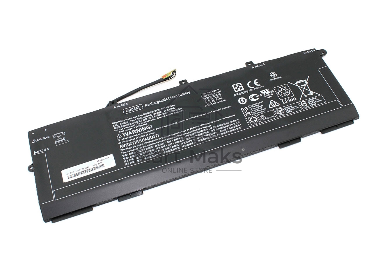 Аккумуляторная батарея для ноутбука HP EliteBook X360 830 G6 (OR04XL) 7.7V 6582mAh