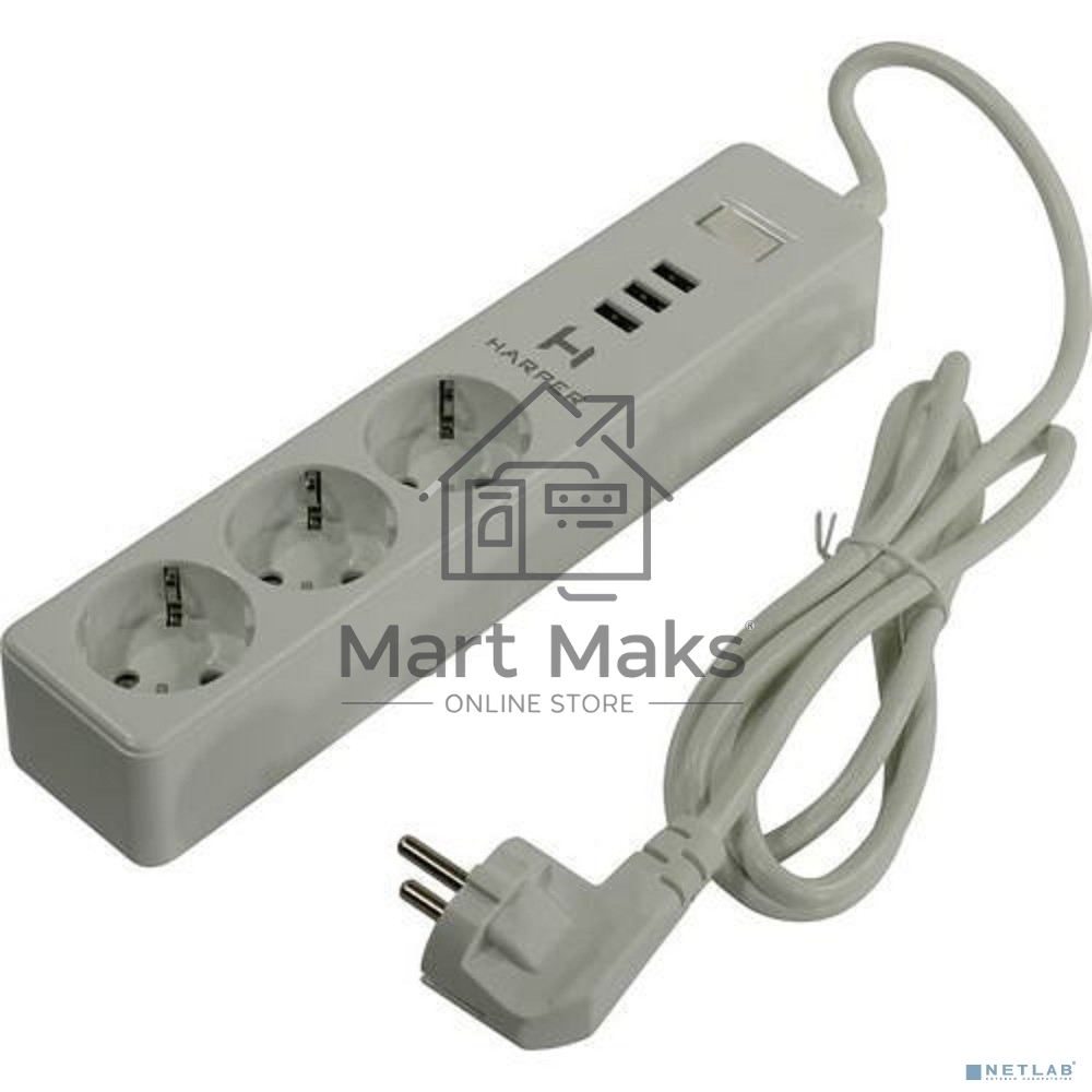 Удлинитель с USB зарядкой Harper UCH-315