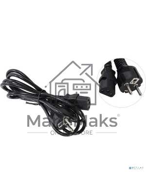 Кабель питания ExeGate Power PC-1,8P (Евровилка Schuko->С13) VDE-250V-3*0.5-CU, 6A, черный, 1.8м