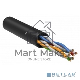 Витая пара U/UTP кат.5E 4x2x24AWG LSZH черный (305м) ITK LC3-C5E04-129
