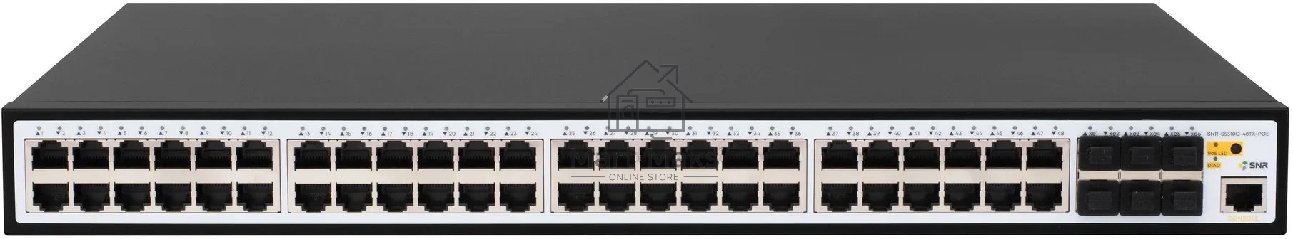 Коммутатор SNR SNR-S5310G-48TX-POE, 1Гбит/с, количество портов 48 шт, (L2)