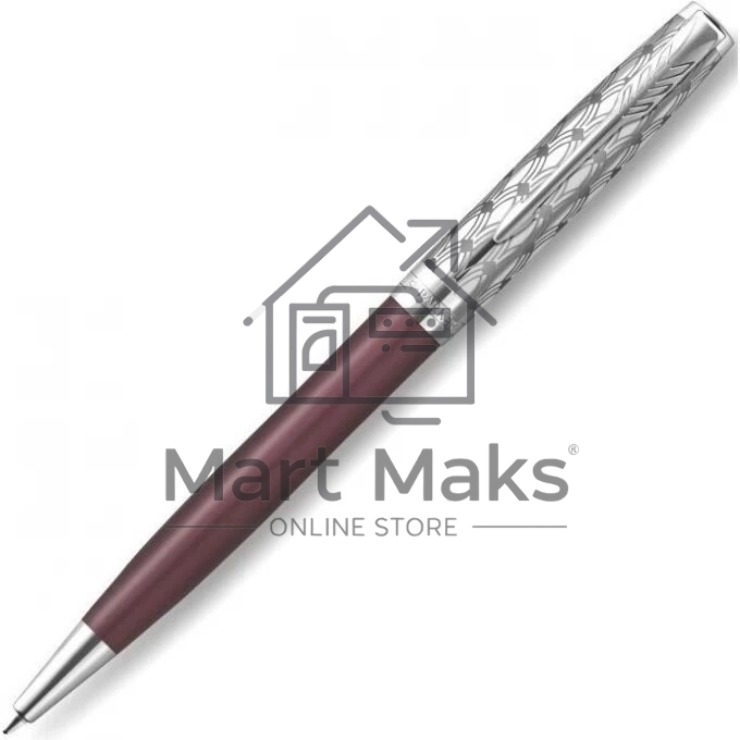 Ручка шариковая Parker Sonnet Premium K537 (CW2119783) Metal Red CT M, черные чернила, подарочная коробка