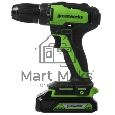 Дрель-шуруповерт GREENWORKS 3704007UA, 24 В, 0 Ач, 90 Нм, бесщеточный