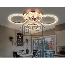 Потолочный светодиодный светильник FA416/2+2 GD золото 60W 640*460*120 (ПДУ РАДИО 2.4G)