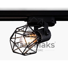 Трековый однофазный светильник Ambrella light GL5002 BK черный E27 max 40W D92*163
