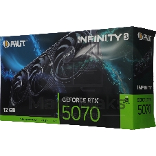 Видеокарта Palit GeForce RTX 5070 INFINITY 3, 12 GB GDDR7, 192 bit, 3xDisplayPort, HDMI, GPU 2325 MHz