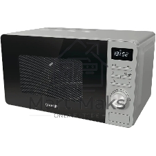 Микроволновая печь Gorenje GRILL MO23A4X нержавеющая сталь, 23 л, 800 Вт, переключатели - кнопки, поворотный механизм
