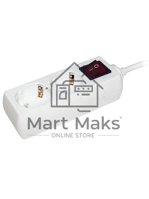 Удлинитель 2х5м с заземл. 16А IP20 У02К с выкл. 2P+PE ИЭК WYP10-16-02-05-ZK-N