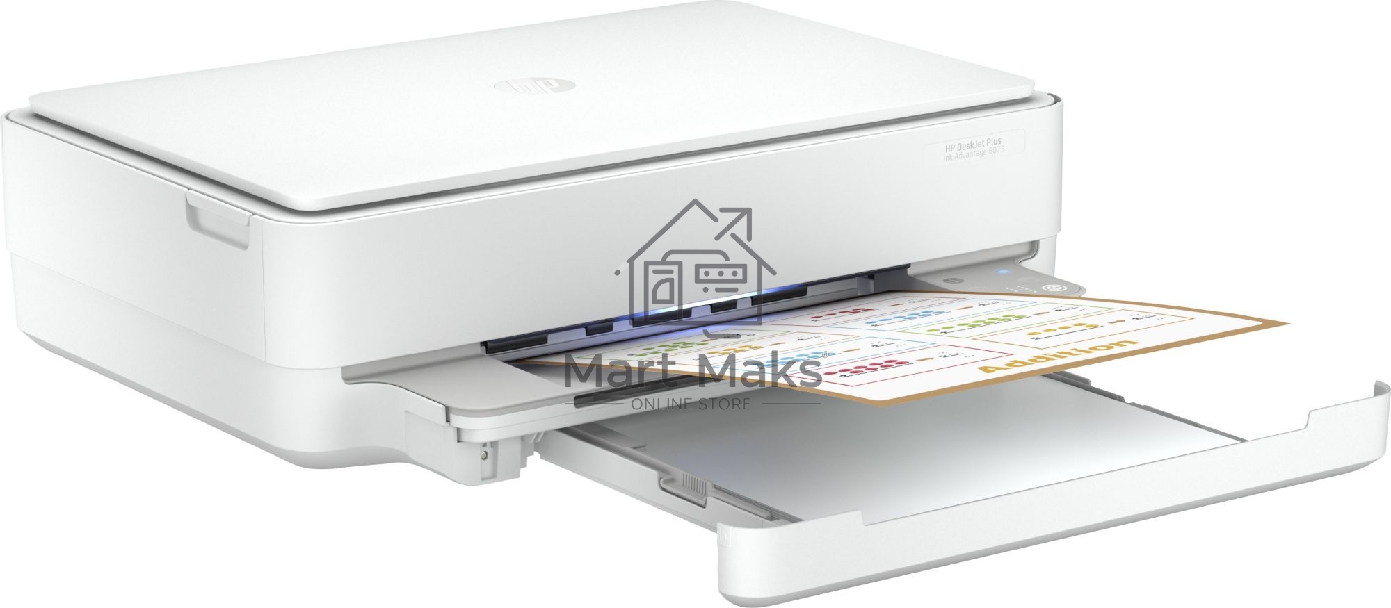 МФУ струйный HP DJ Plus IA 6075 AiO (5SE22C), A4, цветной, печ. до 20 стр/мин. (ч/б) до 17 стр/мин. (цвет), 1200x1200dpi, USB, Wi-Fi, Air Print, Mopria