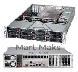 Корпус Supermicro CSE-826BAC4-R920LPB, 2U, 8 x SAS3 & 4 x hybrid NVMe 3.5 bays