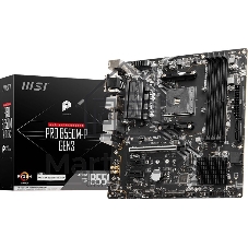 Материнская плата MSI PRO B550M-P GEN3, AM4, AMD B550, 4xDDR4, 4xSATA, 1xM.2, 1xPCI-E 3.0 x16, 2xPCI-E 3.0 x1, 1xDVI-D, 1xHDMI, 1xVGA, 1x1Gb LAN, 4xUSB 2.0, 4xUSB 3.2 Gen 1, 3x3.5 мм, 7.1, Micro-ATX