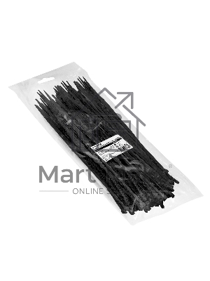 Стяжка (хомут) нейлоновая ExeGate EX293138RUS CV66-450x7.5B (нейлон 6.6, 450x7.5мм, неоткрывающаяся, halogen free, -40°C - +85°C, черная, 100 шт)