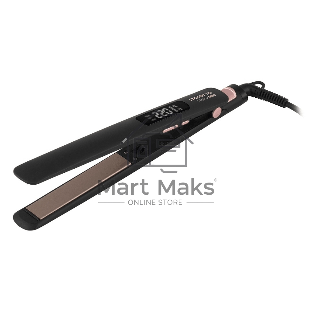 Щипцы Polaris PHS 5012KT UltraSlim Digital Pro 50Вт макс.темп.:220С покрытие:керамическое розовое золото/черный