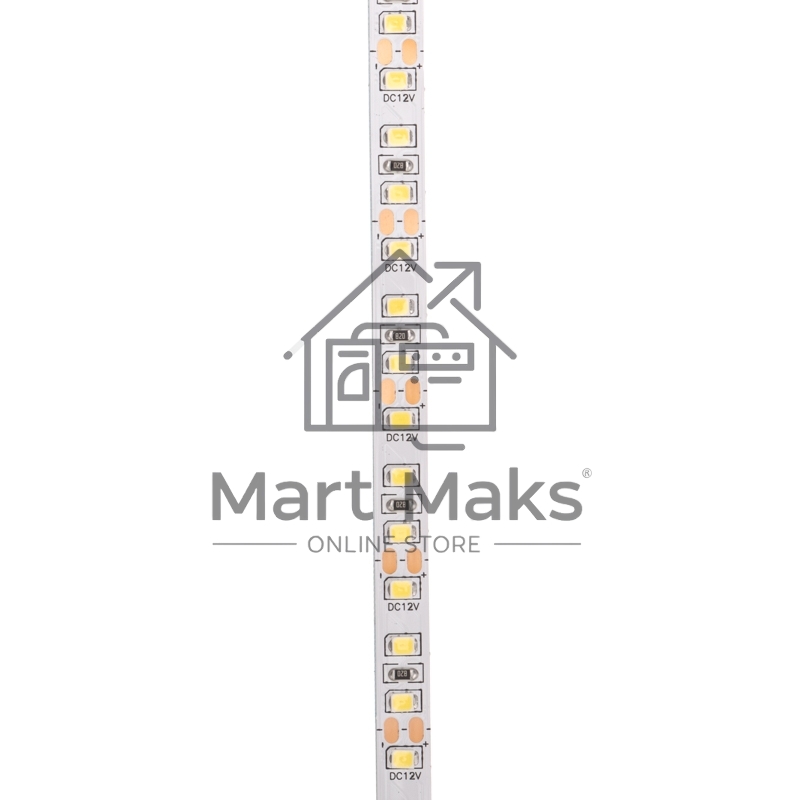 Лента светодиодная 12В, SMD2835, 14,4Вт/м, 120 LED/м, 6500K, 8мм, 5м, IP20 Rexant