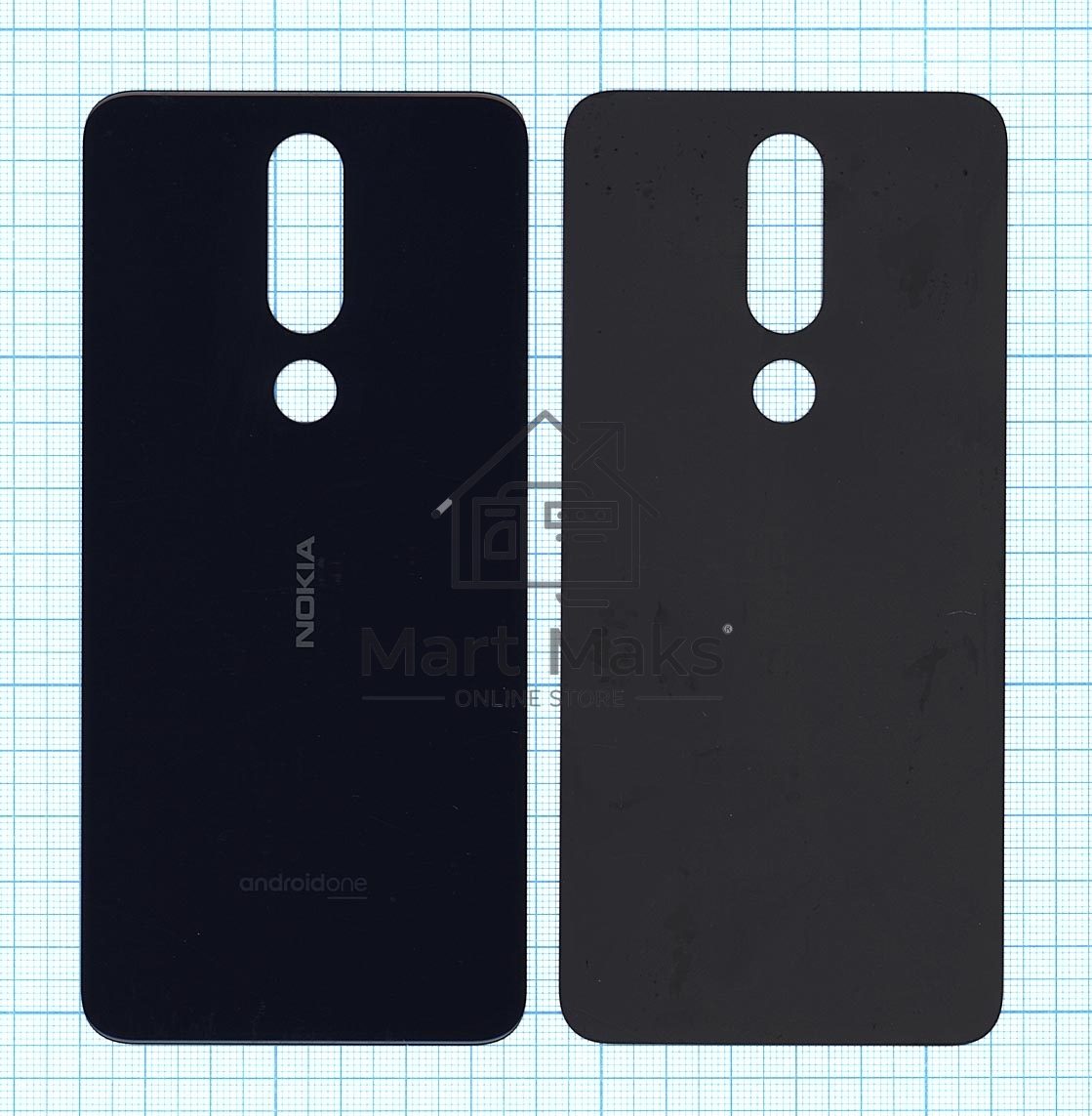 Задняя крышка для Nokia X5 голубая