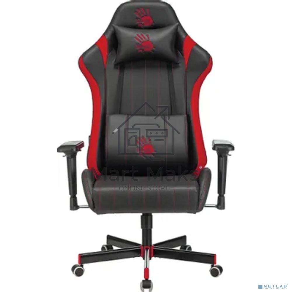 Кресло игровое A4Tech Bloody GC-990 черный/красный искусственная кожа крестовина металл