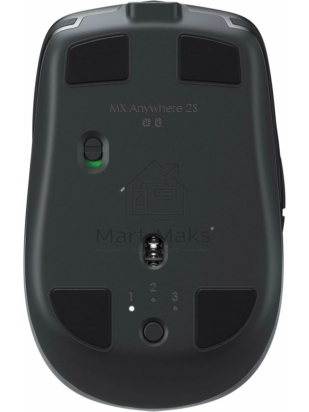 Мышь беспроводная Logitech MX Anywhere 2S графитовый, 4000 dpi, радиоканал, Bluetooth, USB, кнопки - 7