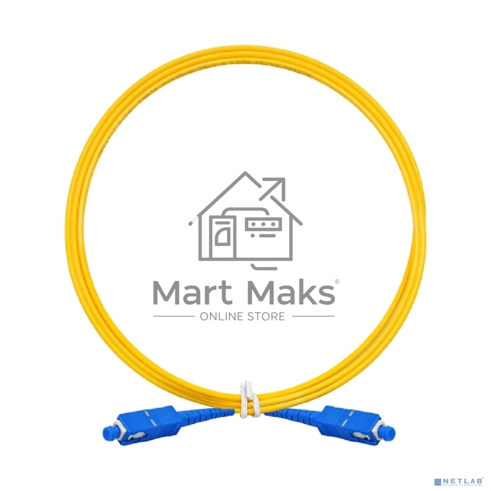 Патч-корд волоконно-оптический ExeGate FC-S-9-SC-SC-1M-LSZH (Шнур ВО SM 9/125 (OS2/G.652.D), SC/UPC-SC/UPC, Simplex, LSZH, 1 м)