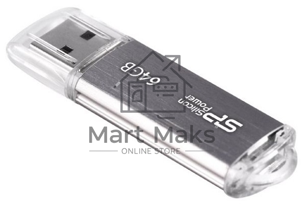 Флешка Silicon Power USB Drive 64Gb Ultima II SP064GBUF2M01V1S USB2.0, Silver