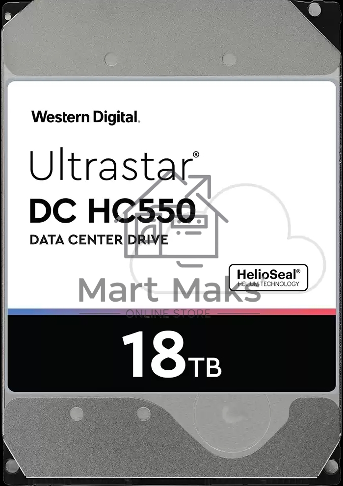 Жесткий диск Western Digital Original SATA-III 18Tb 0F38459 WUH721818ALE6L4 Ultrastar DC HC550 (7200rpm) 512Mb 3.5
