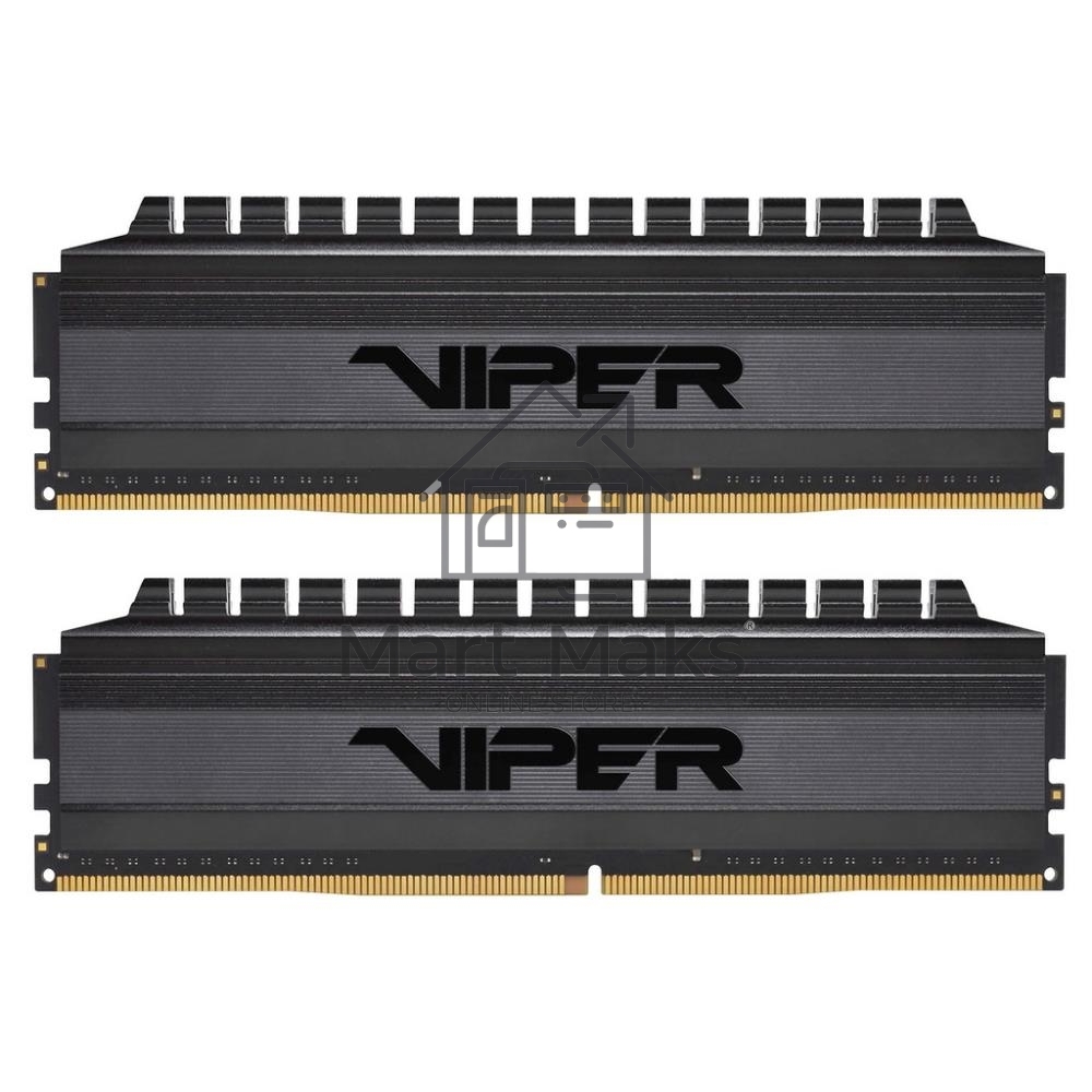 Оперативная память DDR 4 DIMM 8Gb (4GBx2) PC25600, 3200Mhz, Patriot BLACKOUT Kit (PVB48G320C6K) (retail)