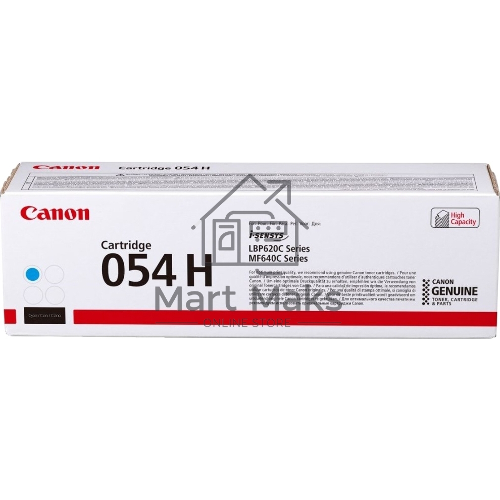 Картридж лазерный Canon 054 H C (3027C002) голубой (2300 стр.) для Canon MF645Cx/MF643Cdw/MF641Cw/LBP623Cdw/621Cw