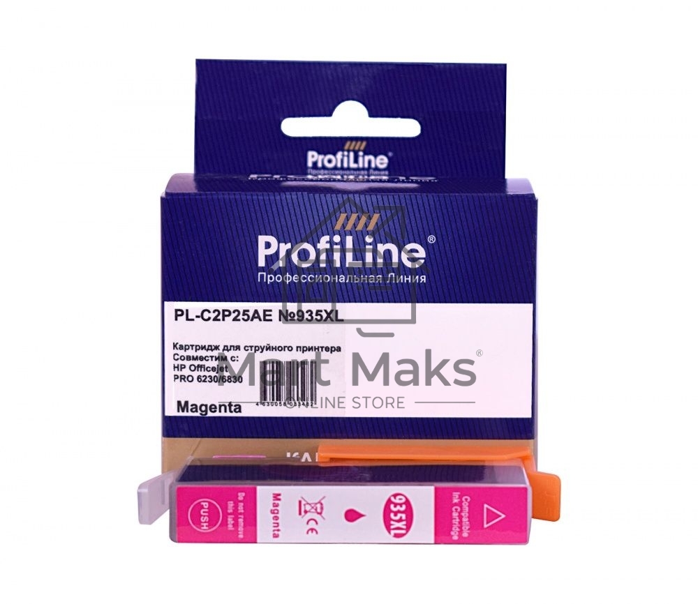 Струйный картридж ProfiLine PL-C2P25AE (№935XL) для принтеров HP OfficeJet Pro 6230/6830 с чернилами на водной основе Magenta