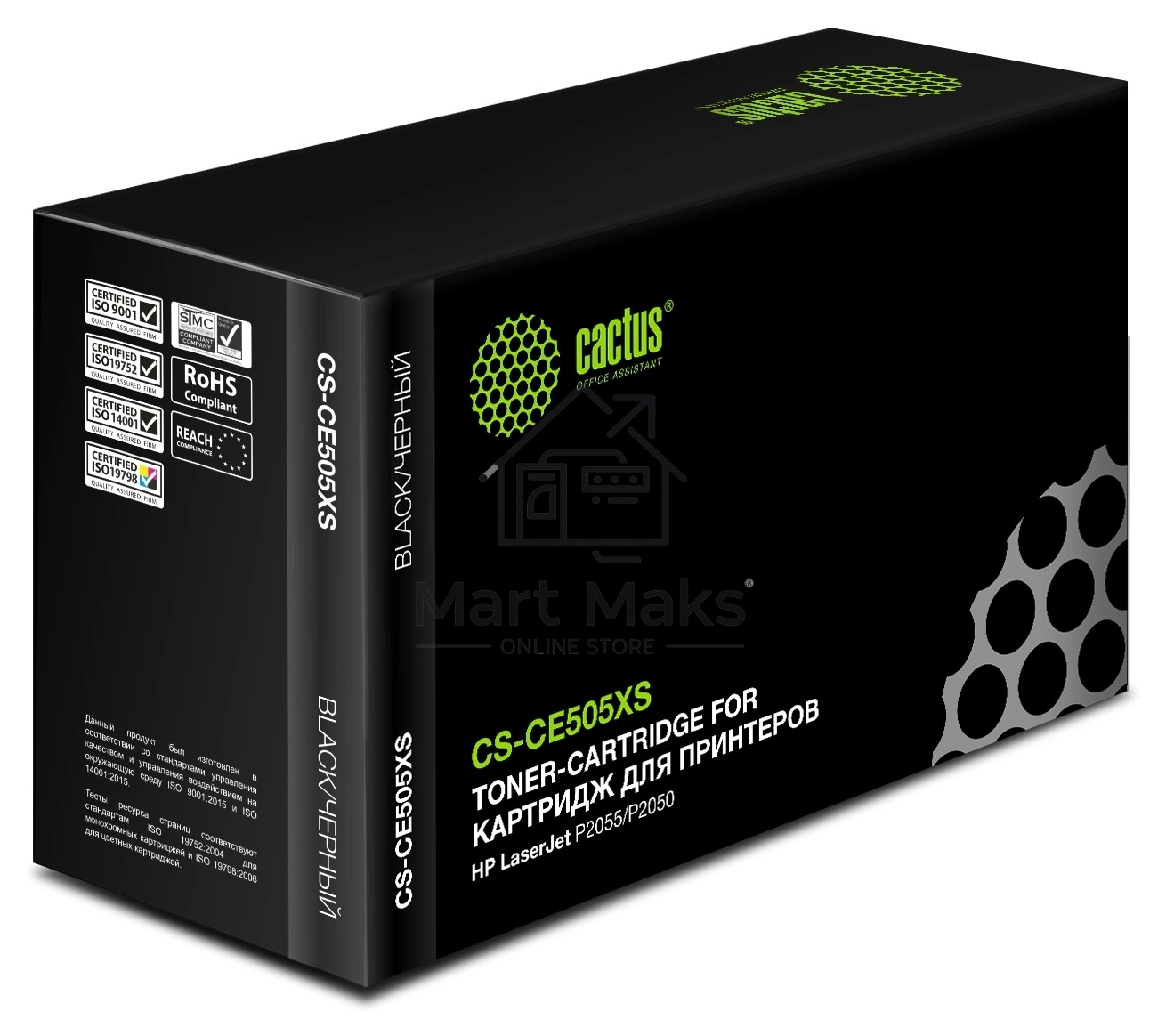 Картридж лазерный Cactus CS-CE505XS черный (6500 стр.) для HP LJ2055