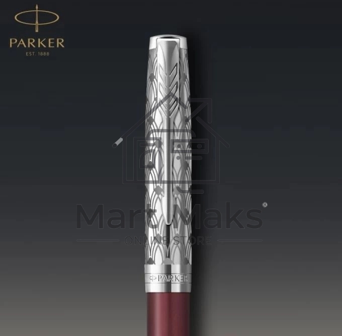 Ручка шариковая Parker Sonnet Premium K537 (CW2119783) Metal Red CT M, черные чернила, подарочная коробка