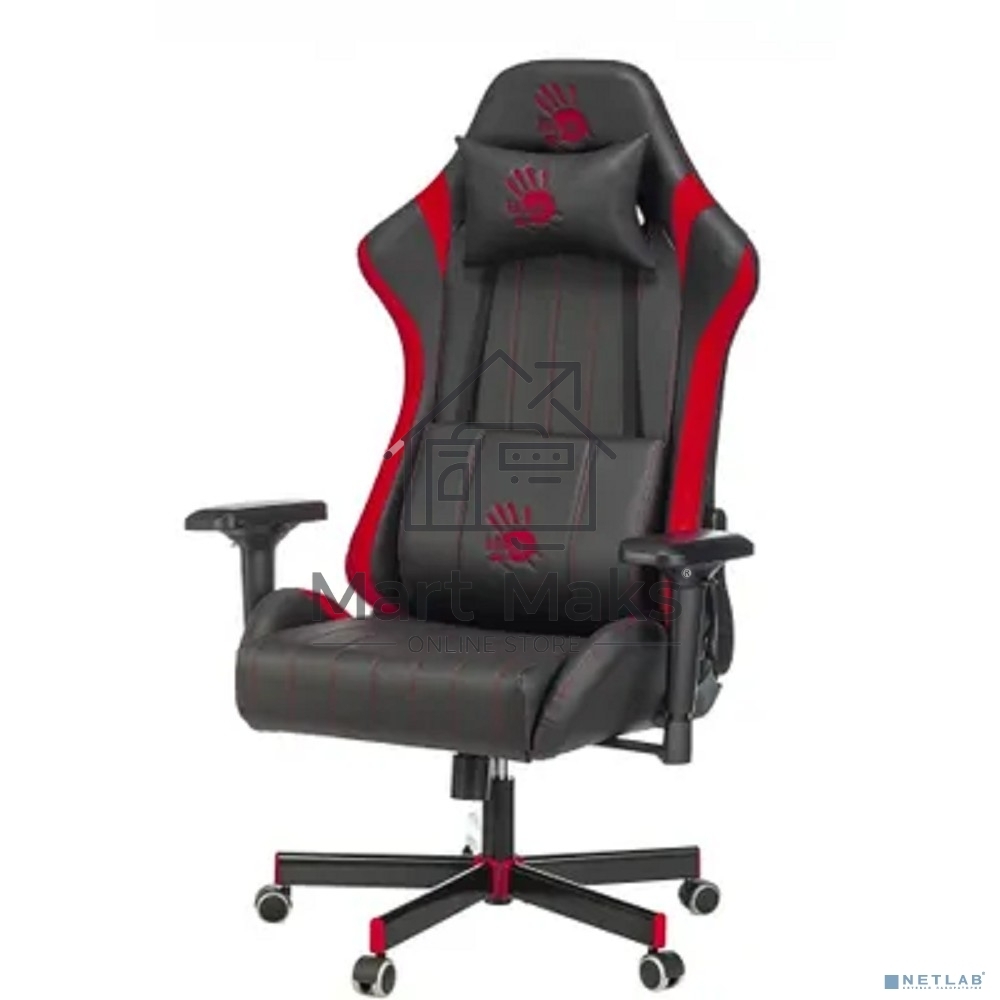 Кресло игровое A4Tech Bloody GC-990 черный/красный искусственная кожа крестовина металл
