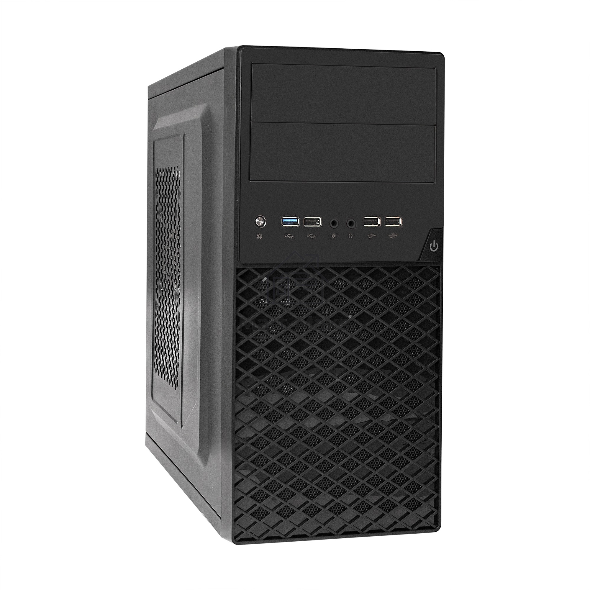 Компьютерный корпус Minitower ExeGate BA-203U-UNS500 (mATX, БП UNS500 с вент. 12см, 3*USB+1*USB 3.0, аудио, черный)