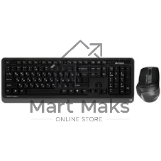 Комплект клавиатура+мышь A4Tech FStyler FG1035 беспроводной, USB, 2000 DPI, чёрный/серый