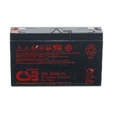 Аккумулятор 6V 9Ah CSB HRL634W (HRL634WF2FR) клеммы F2, огнеупорные