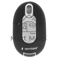 Мышь беспроводная Gembird MUSW-600 черный, 1200 dpi, радиоканал, USB, кнопки - 3