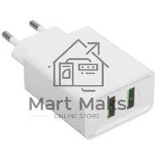 Сетевое зарядное устройство Vention на 2 порта USB (A+A) QC 3.0 белый
