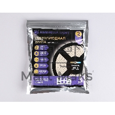 Светодиодная лента Ambrella light GS3702 2835 240Led /24W m/ 24V IP20 4500K/ 5000*14*1.2mm (2 конт.)