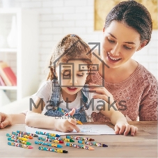 Восковые мелки Deli EC21010 Super Wings 18 цветов, картонная коробка с европодвесом
