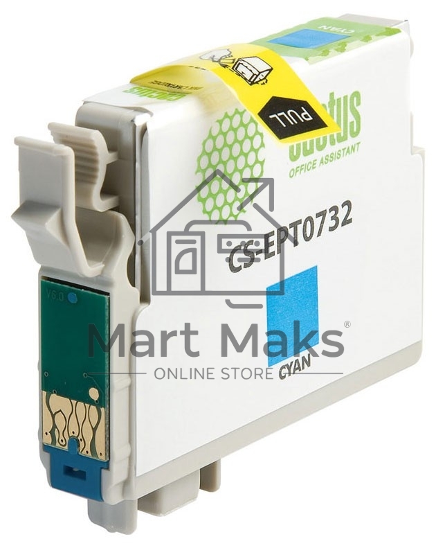 Картридж струйный Cactus CS-EPT0732 голубой (11,4 мл) для Epson Stylus С79/C110/СХ3900/CX4900/CX5900/CX7300/CX8300/CX9300