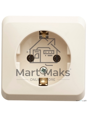 Розетка 1-м ОП Этюд 16А с заземл. крем. SchE PA16-003K