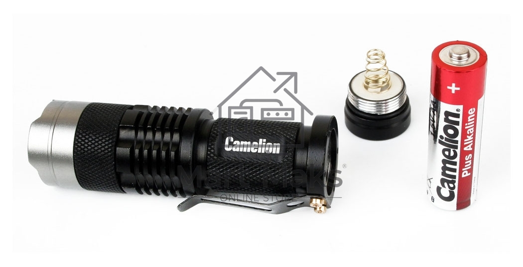 Фонарь LED5135 (LED XPE ZOOM 3 реж 1хLR6 алюм. блистер черный Camelion 12915