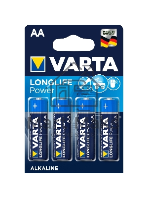 Батарейка Varta LONGLIFE POWER (HIGH ENERGY) LR6 AA BL4 Alkaline 1.5V (4906) (4/80/400) (4 шт.)